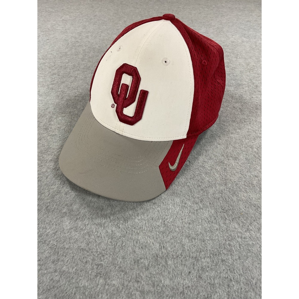Nike Oklahoma Sooners Legacy 91 Dri-FIT Hat Crimson White Grey Mens SM P/M